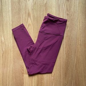 PrAna Layna 7/8 leggings size medium maroon red color